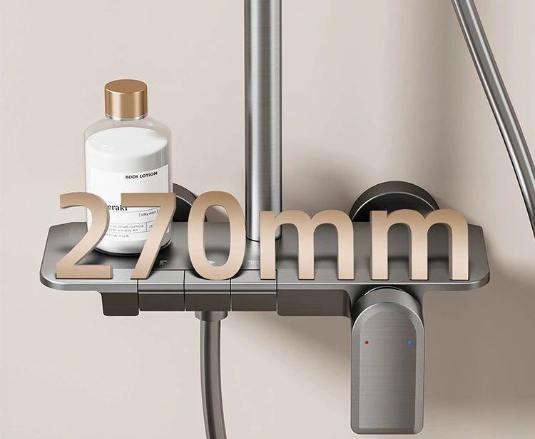 Piano Key Three Ways Water Outlet Shower Set Wall Mount Bathroom Shower Faucet Set Rainlfall Pressurized Bathroom Shower System