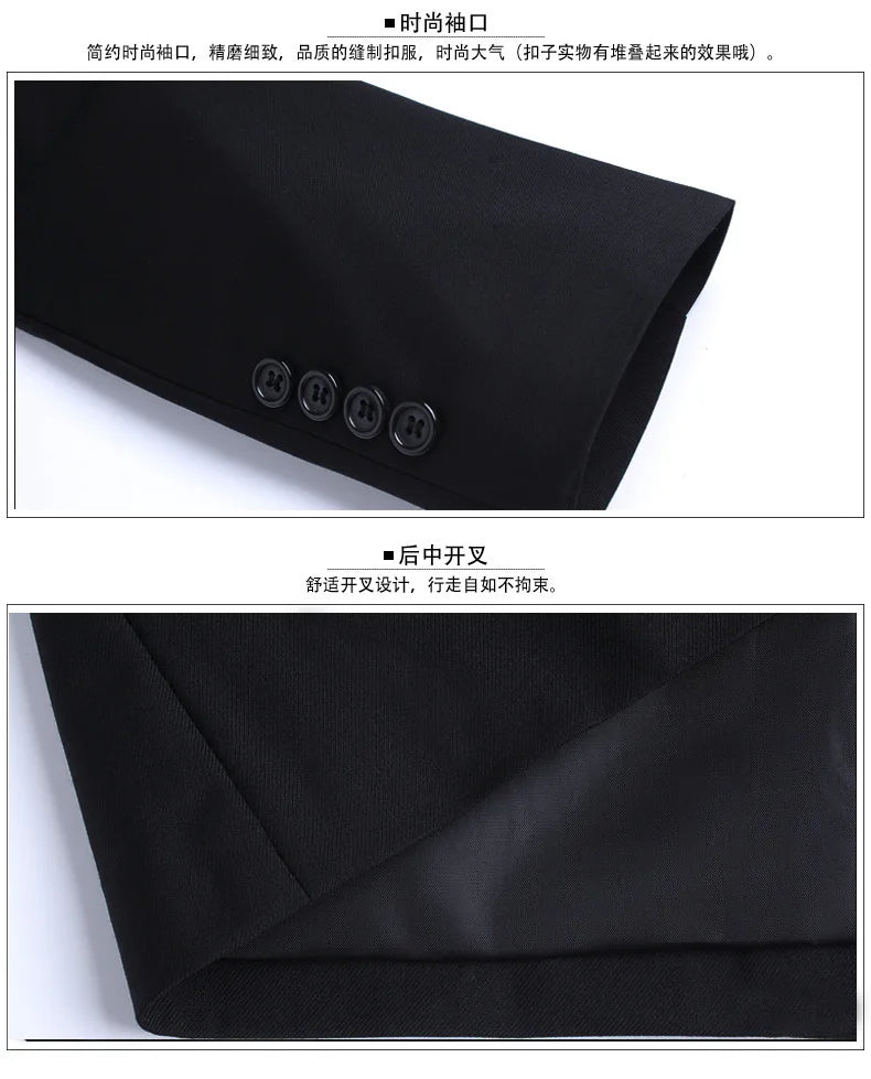 S-7XL New Business Dinner Gentleman Slim Gentleman Group Dress Fashion Men British Style Dress Best Man Solid Color Blazer