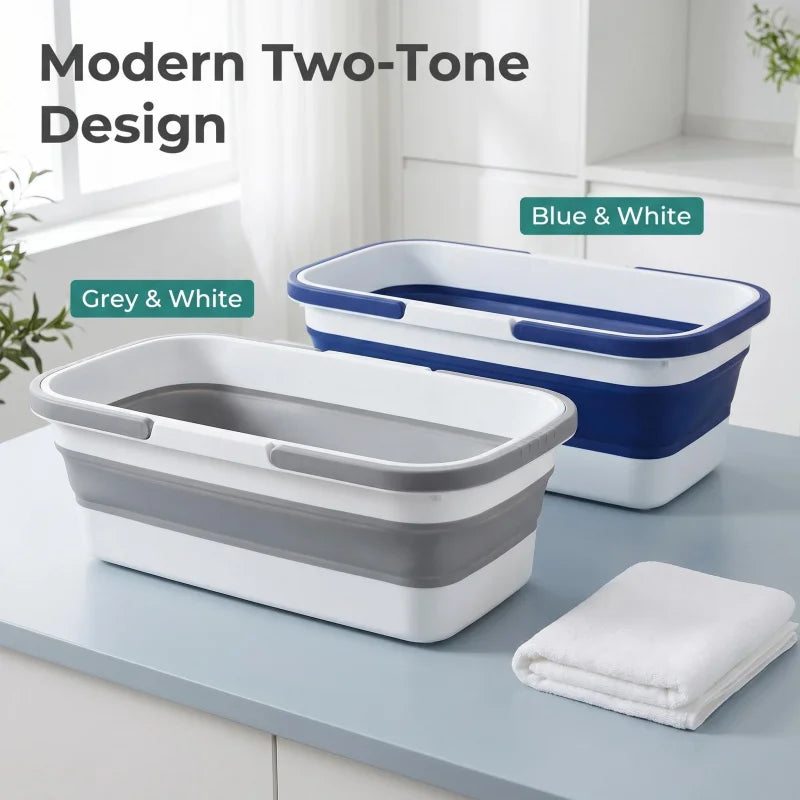 Foldable Mop Bucket Does Not Take Up Space, Water Storage Bucket, Mopping Bucket, Rectangular Large-Capacity Bucket, Thickened W