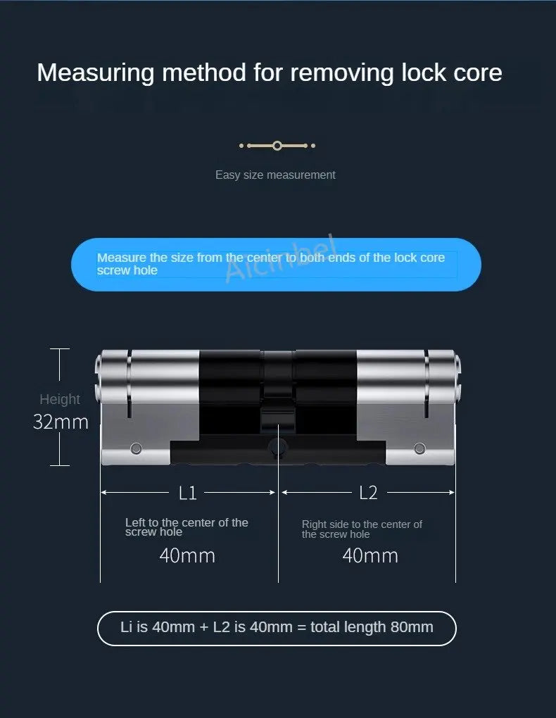 65-130MM High Quality European Standard Lock Cylinder,Super C-Level Anti-Theft Door Lock Cylinder,Household Copper Lock 8 Keys