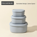 New Food Grade Silicone Lunch Box with Lid Leak Proof Food Container BPA-Free 200/300/600ML Microwave Oven Lunch Box Picnic