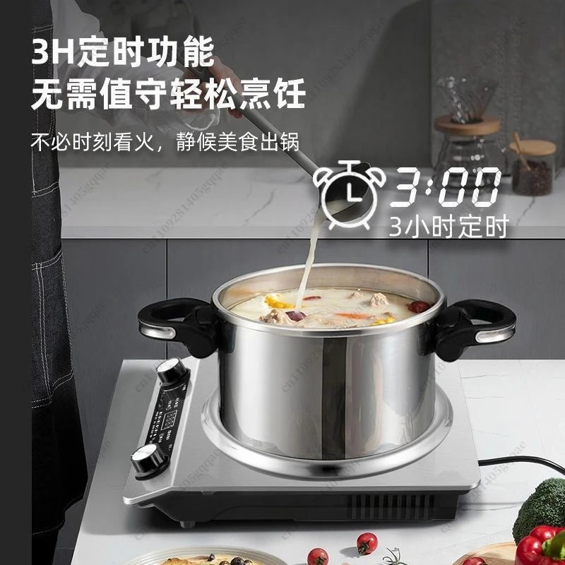 Induction Cooker Household 3500W Power Fire Cooking Without Radiation Easy To Clean Multifunctional Electromagnetic Cooker