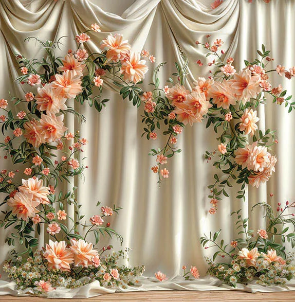 Interior Arch Boho Floral Photography Background Adult Birthday Wedding Maternity Portrait Decor Backdrop Photo Studio Supplies