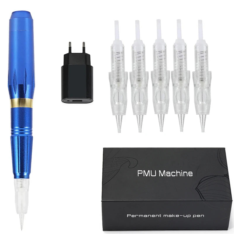 Permanent Makeup Machine for Eyebrows Miroblading Eyeliner Lip Beauty Microshading Professional PMU Machine Tattoo Pen Gun Kit