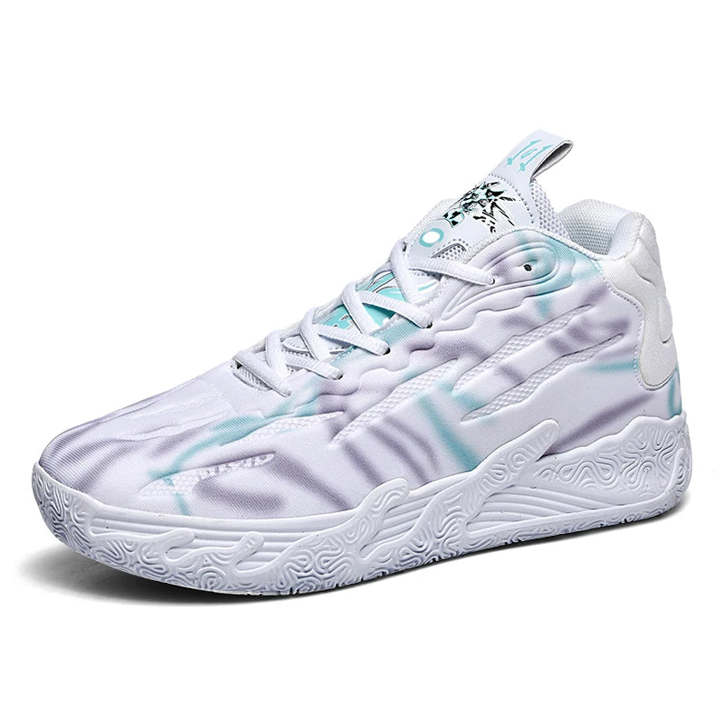 Men Basketball Shoes Field Training High-top Comfortable Non-slip Sports Footwear Luxury Lace-up Flat Sneaker for Men Traf Homme