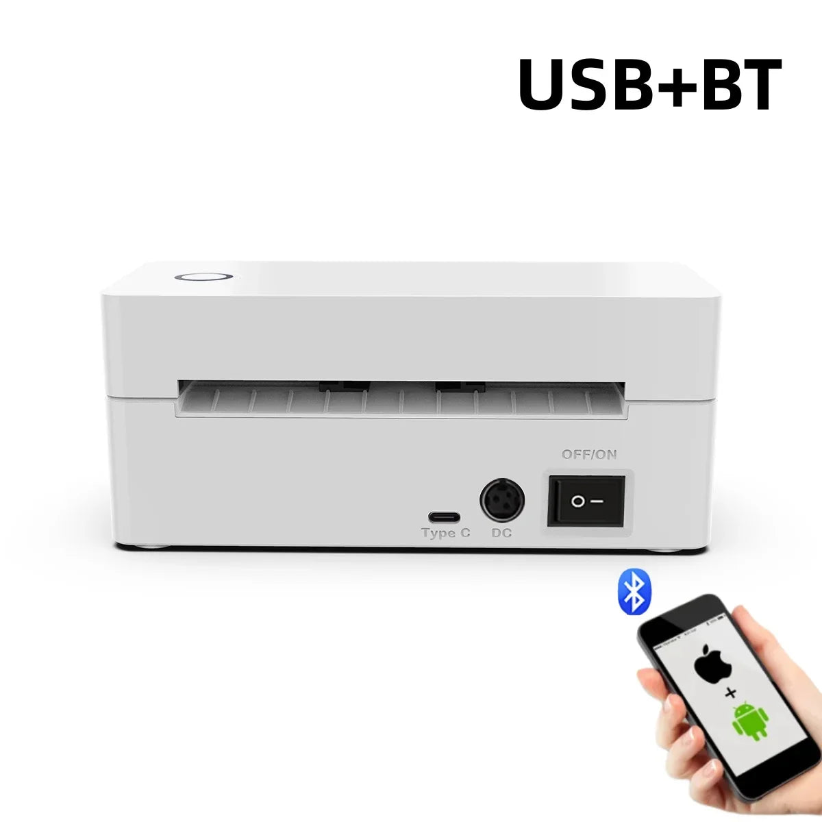 Thermal Label Printer Small Wireless Shipping Label Printer 4X6 inch Portable Maker Compatible with Various systems