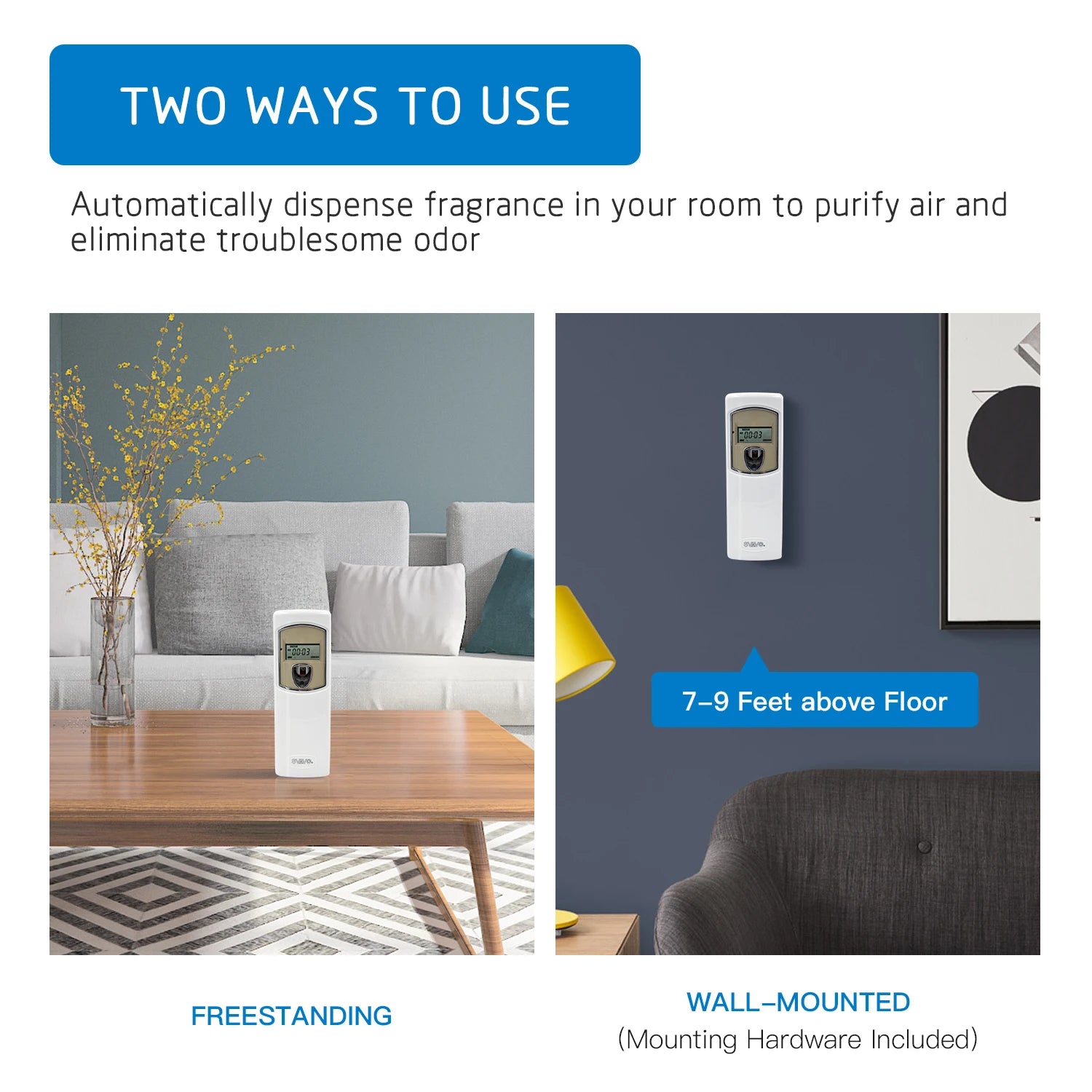 Intelligent Timing Aromatherapy Machine, Automatic Fragrance Diffuser , Toilet Deodorizer Smart Diffuser for Hotel