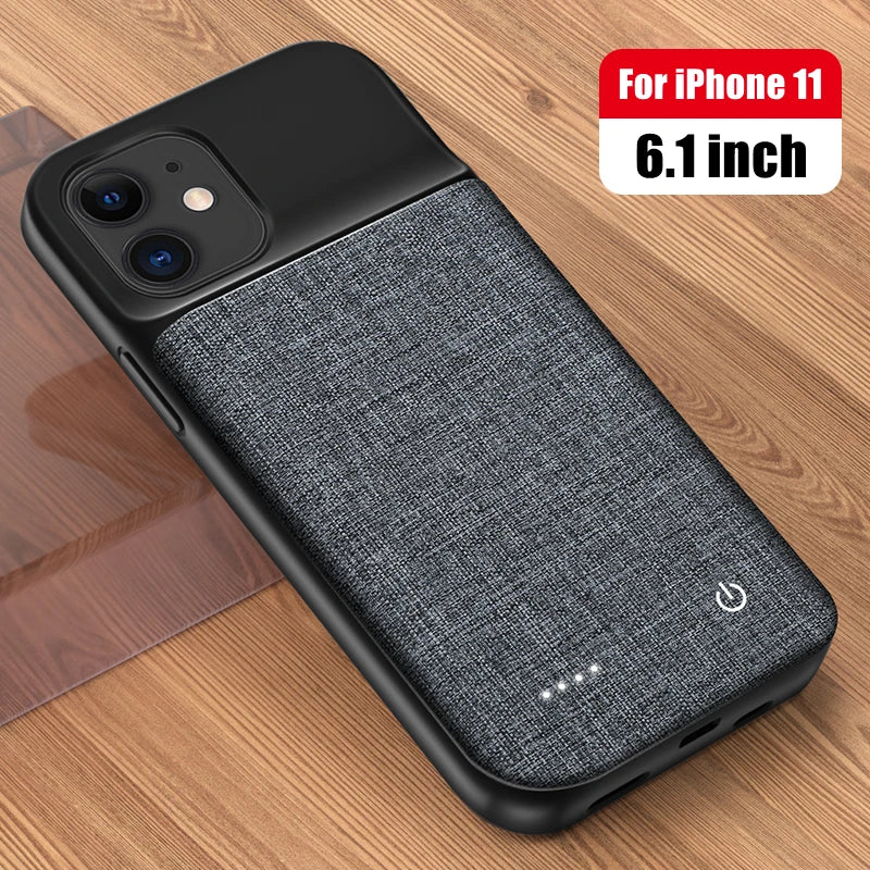Smart battery Charger Case For iPhone 11 12 13 14 Pro Max XR XS Max 13 Mini Portable Power Bank Charging Cover batterie externe