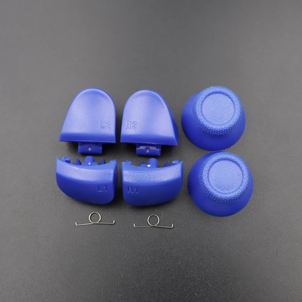 1Set BDM-030 Joystick Thumb Caps & R1 L1 R2 L2 Game Trigger Buttons with Spring for PS5 V3.0 Controller Replace Part