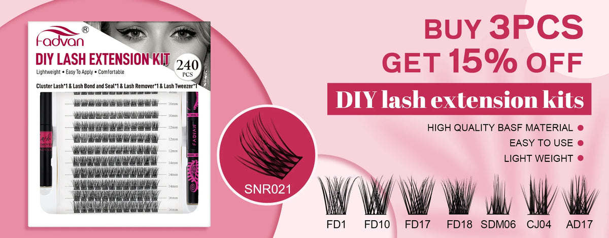 Fadvan Tweezers for Lashes Extension Fiber Tips Stainless Steel Makeup Tweezers Anti-static Free Print Your Logo