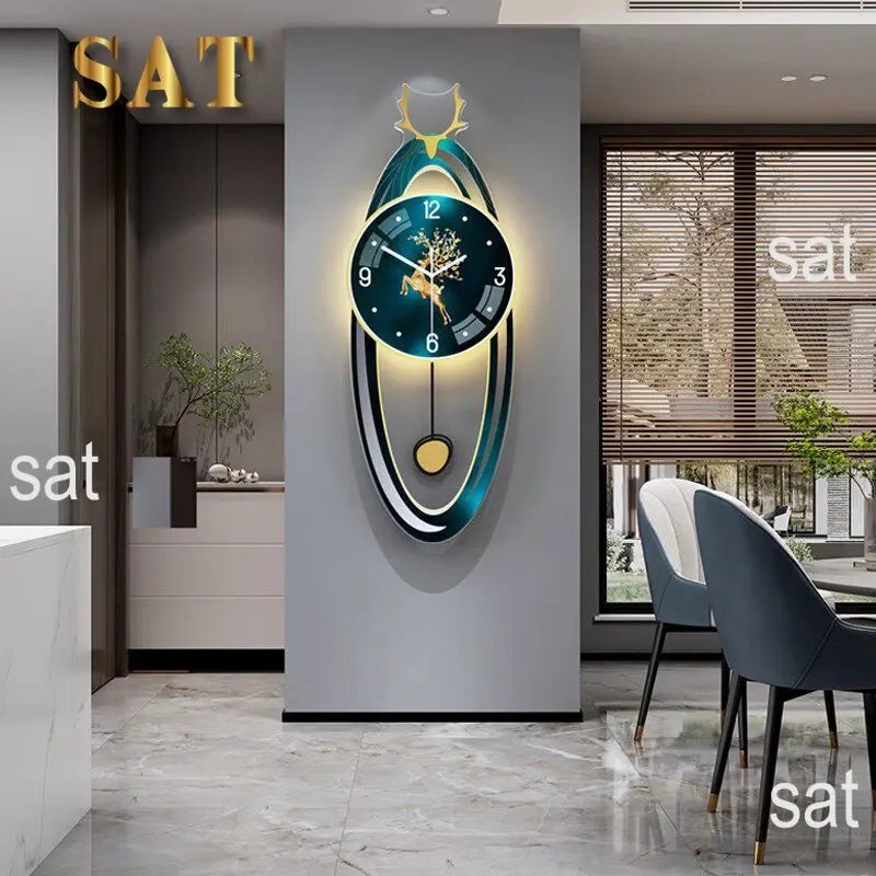 Nordic Digital Wall Clock with Night Light – Modern Home Decor