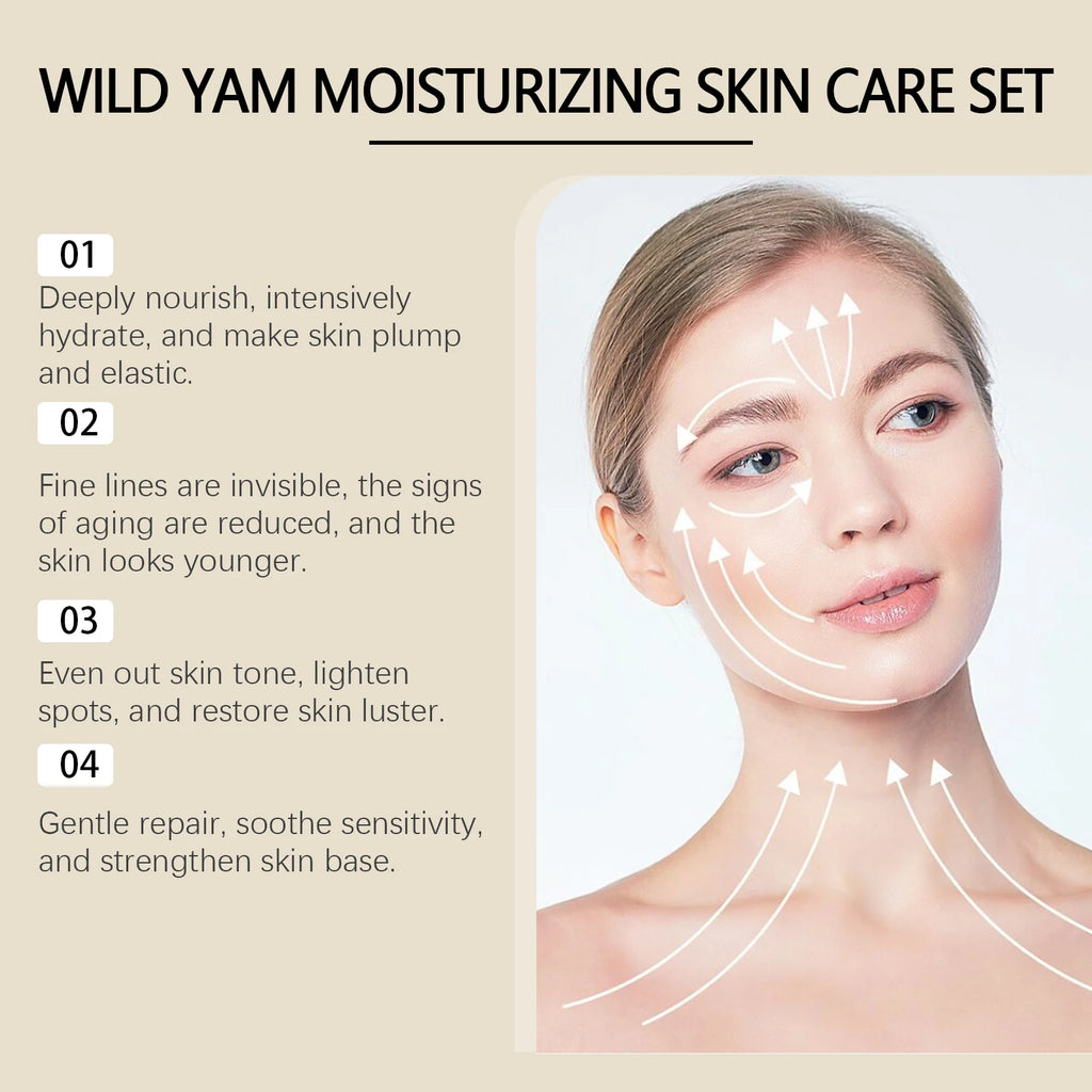 Wild Yam Moisturizing Face Cream Skin Brightening Firming Lotion Dark Spots Remover Skin Repair Moisturizer Skin Care Products