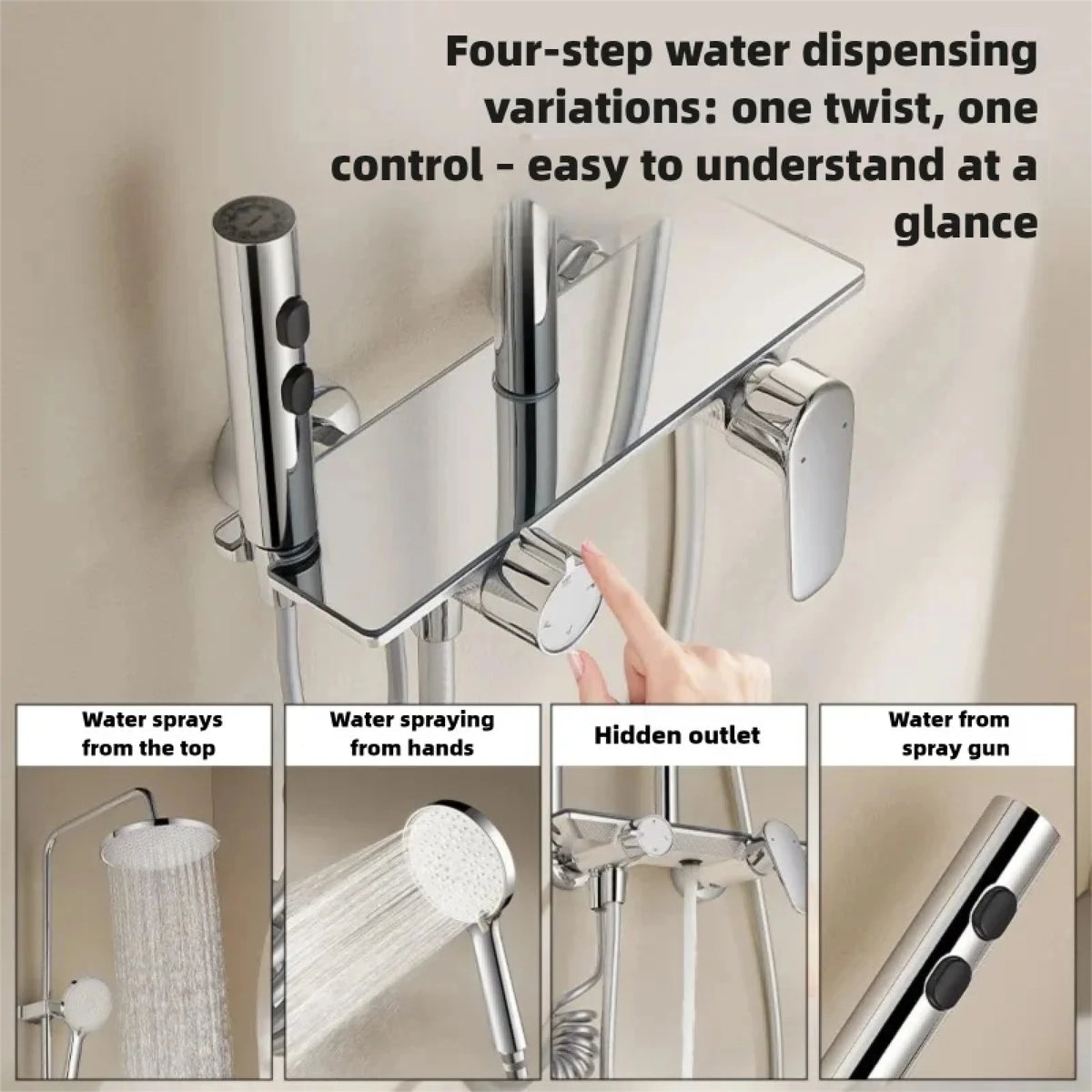 Modern Various Bathroom Shower Set Wall Mounted Aluminum Rainfall Shower Faucet Set Bathtub Showers Full Kit