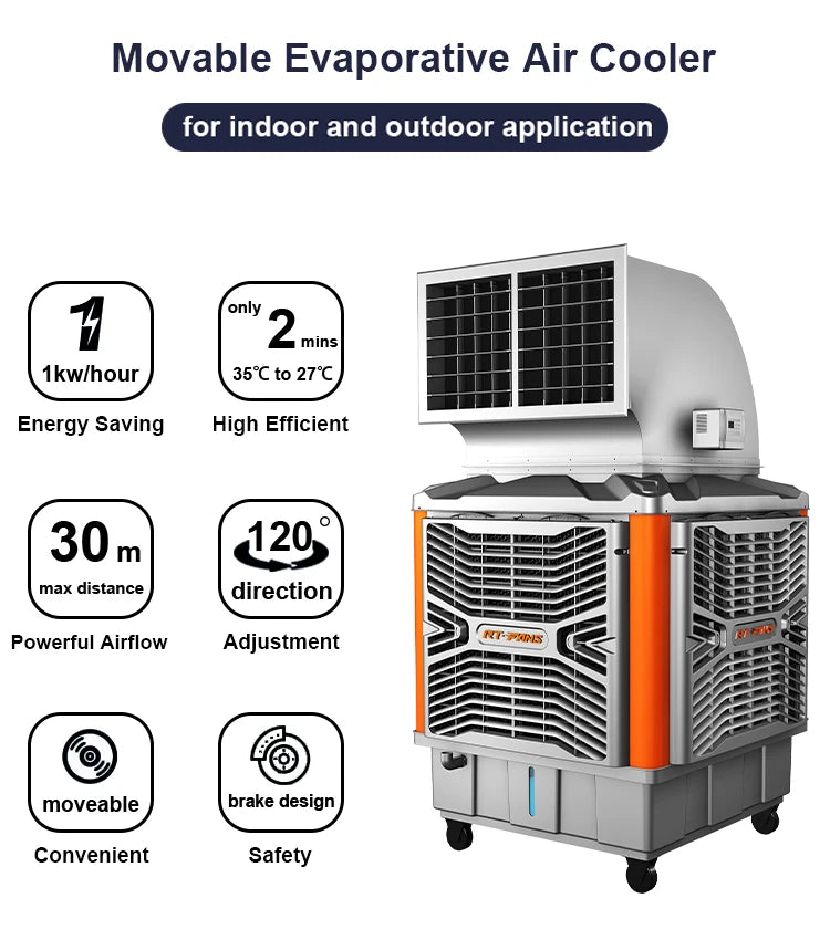 Outdoor Air ConditionRTFANS Indoor Outdoor 20000m3/h Portable Conditioner Evaporative Air Cooler
