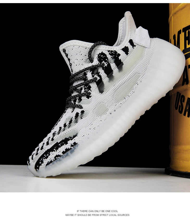 New Autumn-style Boyfriend Mesh Shoes, Breathable Casual Sports Shoes, Popcorn Sole Lightweight Running Shoes