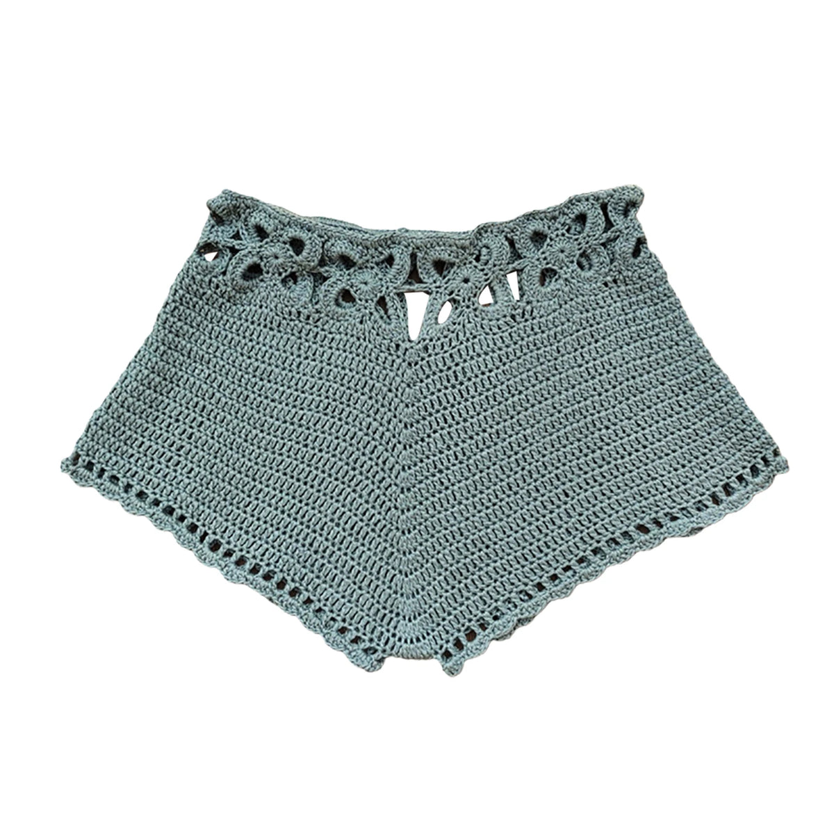 Meihuida Women´s Swim Shorts Hollow Crochet Cutout Bathing Suit Bottoms Drawstring Beach Board Shorts Summer Swim Trunks