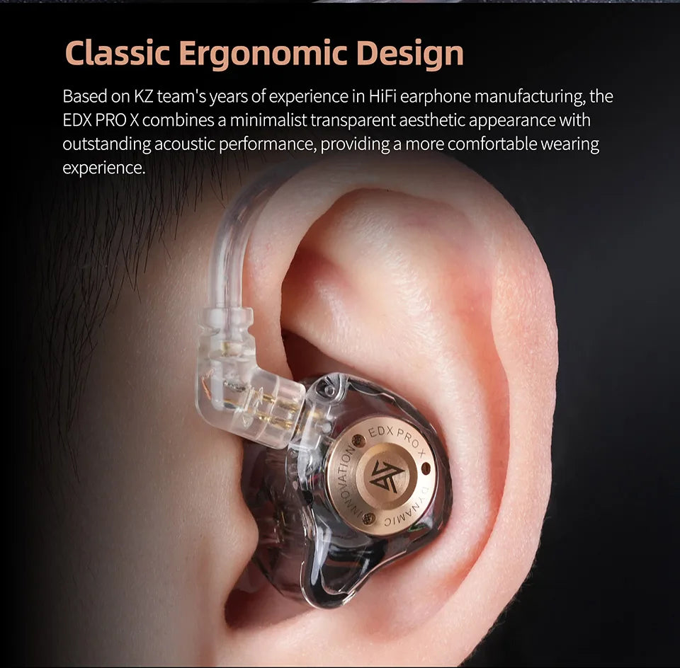 KZ EDX PRO X Wired Earphone Stereo Bass HIFI Music Sports Microphone Wired Earphone Earplug Detachable Cable ZSN PRO 2 X ZS10