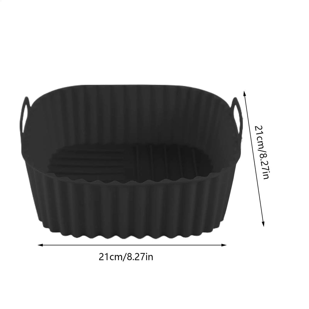 Silicone Air Fryer Liner Silicone baking Tray Square Air Fryer Plate Non-stick Baking Tray For Cooking Roasting Grilling Pizza