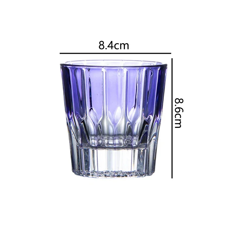 6.9oz 200ml Creative Vertical Stripes Whiskey Cocktail Glass Household Wine Glass Drinkware Ins Style Colorful Crystal Glass Cup