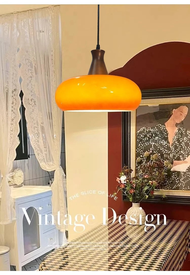 Japanese Bauhaus Glass Pendant Lights for Study Homestay Classical Atmosphere Ceiling Chandeliers LED Lamps Medieval Fixtures