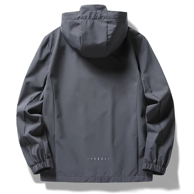 Couple Matching Hooded Jacket Stand Collar Thin Casual Outer Top For Men And Women Suitable For Spring Autumn Outdoor Travel An