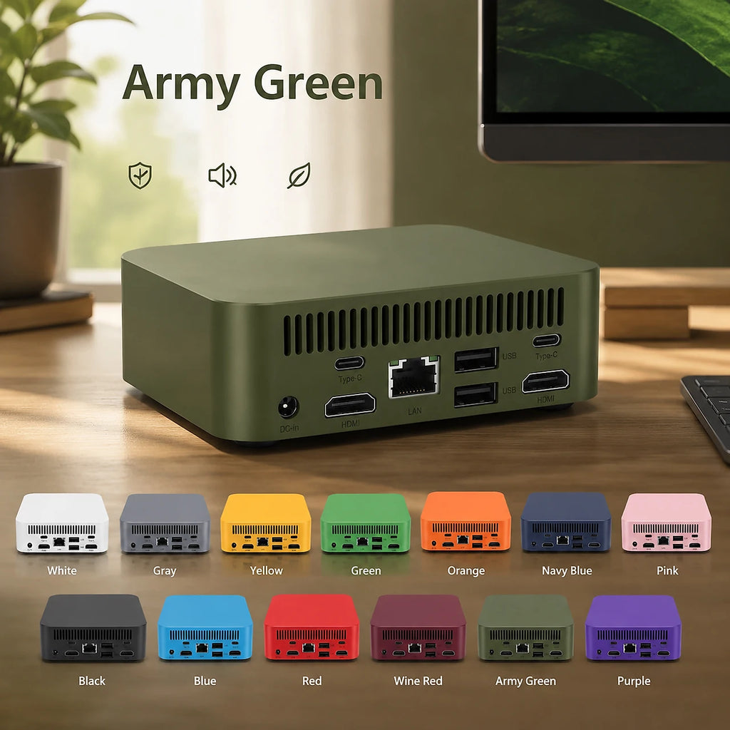 Intel Core i9-10980HK Mini PC Win11 16GB DDR4 2TB NVMe SSD WiFi6 BT5.2 4K HDMI Compact Gaming Office Streaming Workstation