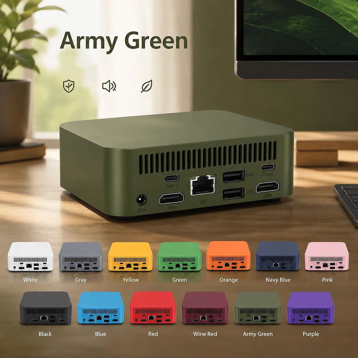 Intel Core i9-10980HK Mini PC Win11 16GB DDR4 2TB NVMe SSD WiFi6 BT5.2 4K HDMI Compact Gaming Office Streaming Workstation