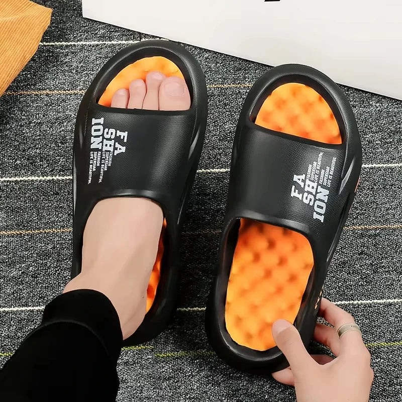 2025New Summer Men Massage Slippers Sides Indoor Outdoor Sandals Beach Casual Shoes Soft Sole Slides Men's Sandals