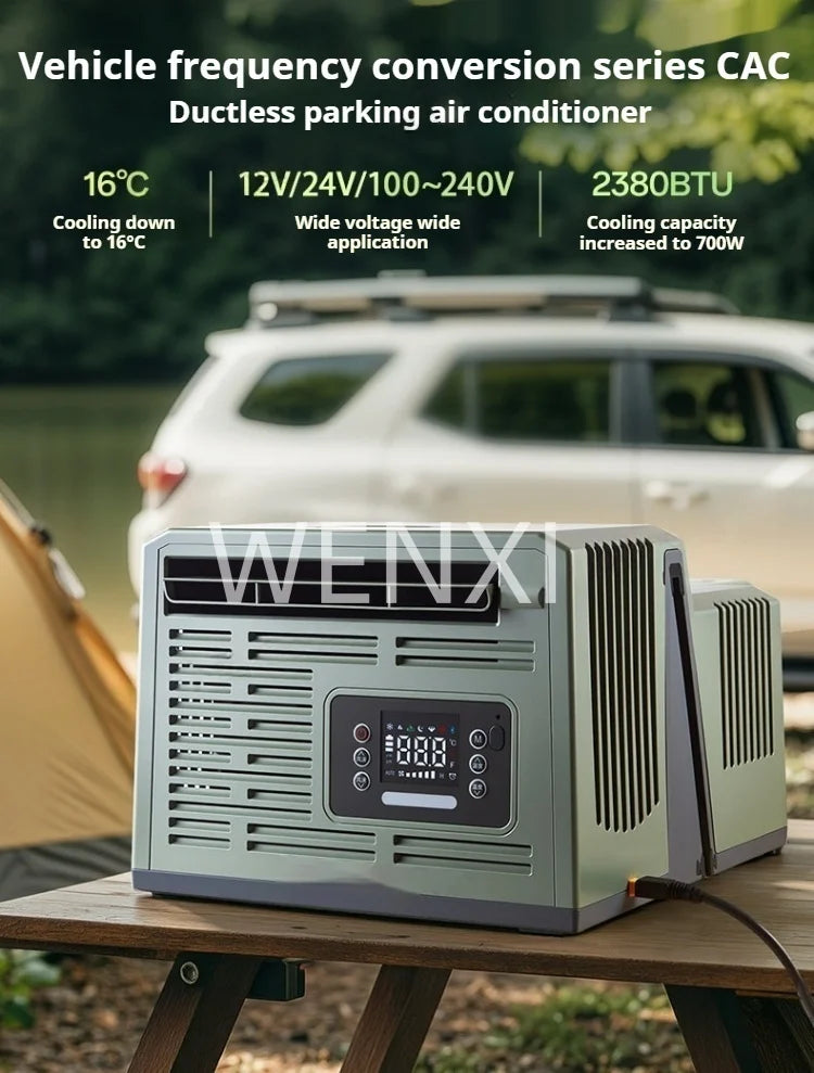 Small Portable Car Energy Saving Air Conditioner Ductless Hassle -Free Portable Parking Air Conditioner for Car Window Mounting