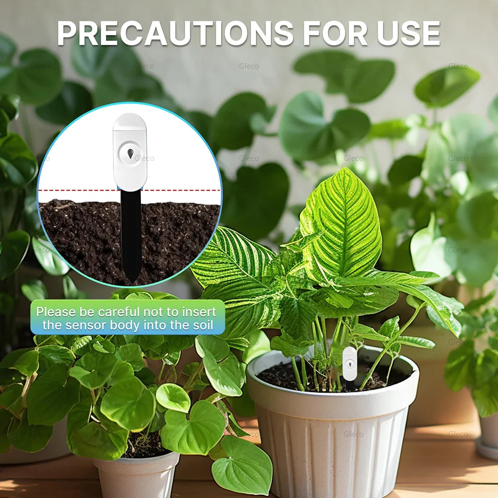 Zigbee Soil Sensor Moisture Temperature Humidity Meter Fertility Light Tester For Tuya Smart Life Z2M Home Assistant Automation