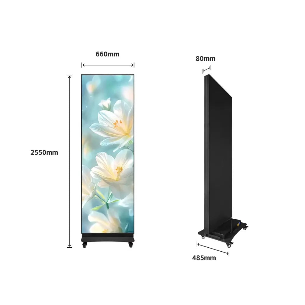 Vishow5.0 commercial double-sided floor-to-ceiling LED advertising screen indoor P1.538 high definition 2-year warranty 500cd