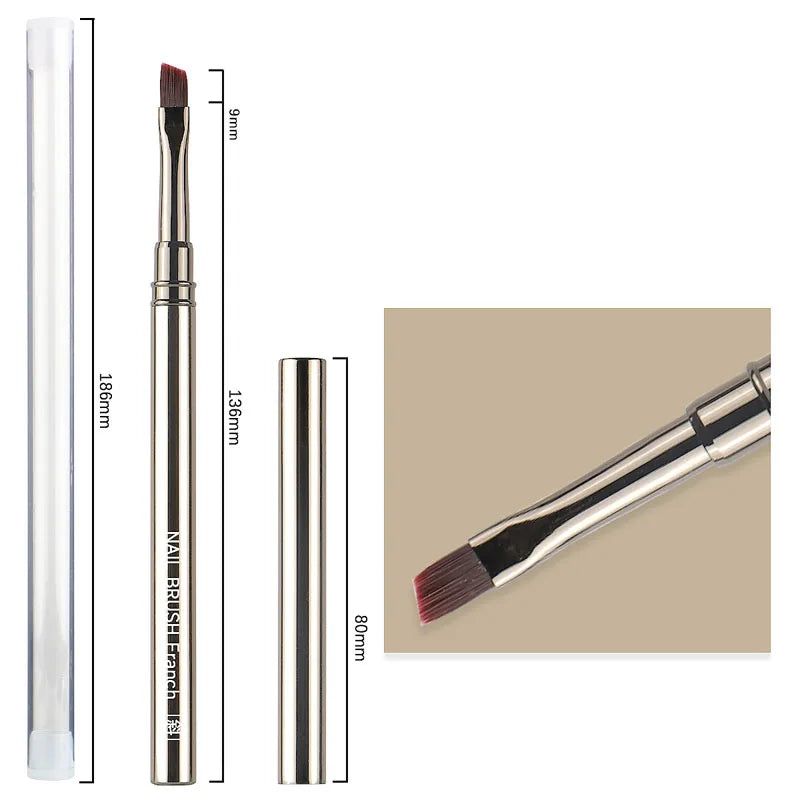 Nails Art Liner Brushes UV Gel Brush 6/9/12/15/18mm Nail Design Pen Elongated Lines Striping Painting Professional Manicure Tool