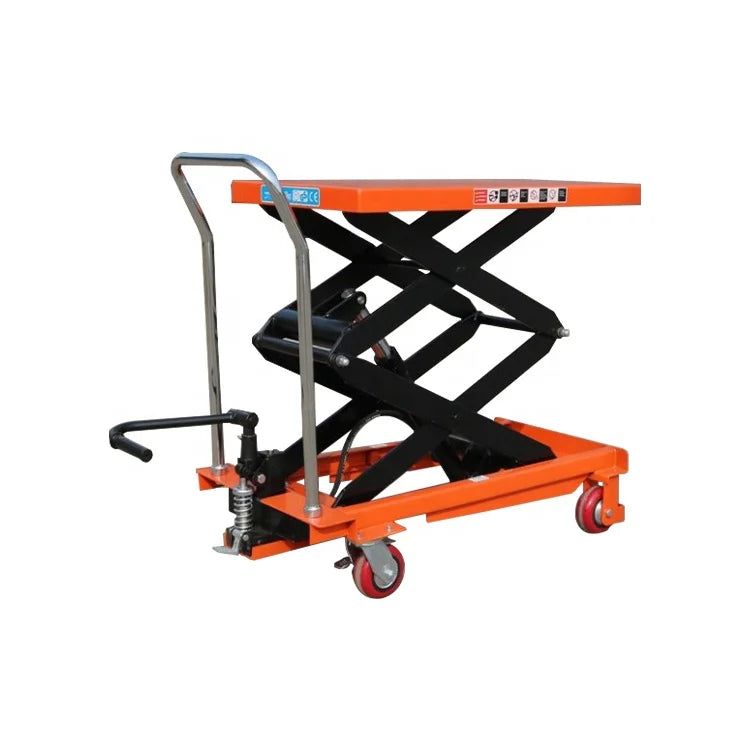 Foot-operated Scissor Lift Table Mobile Portable Folding Manual Hydraulic Lifter Table