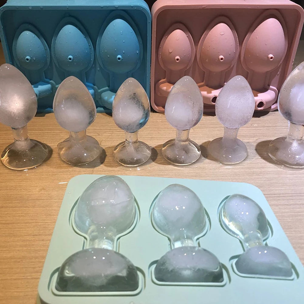 1-5Pcs Silicone Ice Cube Mold Funny Butt Plug Shaped Ice Tray Maker for Bars Cocktail Whiskey Chilling Drinking Kitchen Gadgets