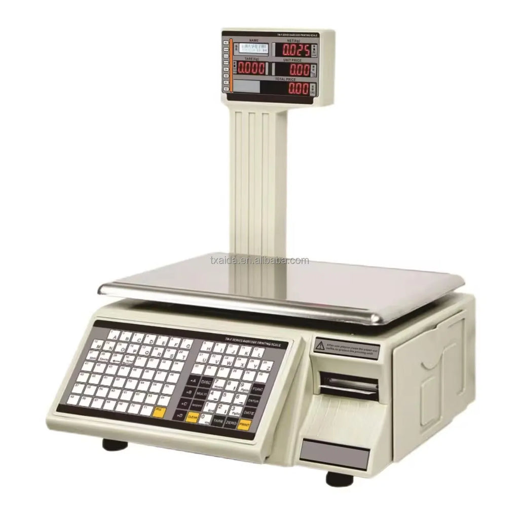 ！@AIDA ACS-S100 Platform Scale Barcode Printing Rugged Design 30kg Capacity OEM Flexible Software Management Simplified Weighing