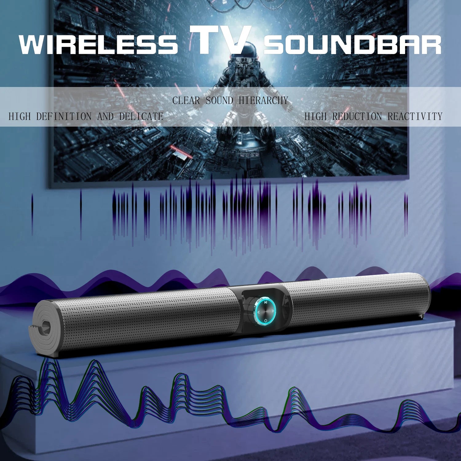 HOMEFISH TV Sound Bar Home Theater Sound System Bluetooth Speaker Computer Speakers for TV Soundbar Box Subwoofer Radio