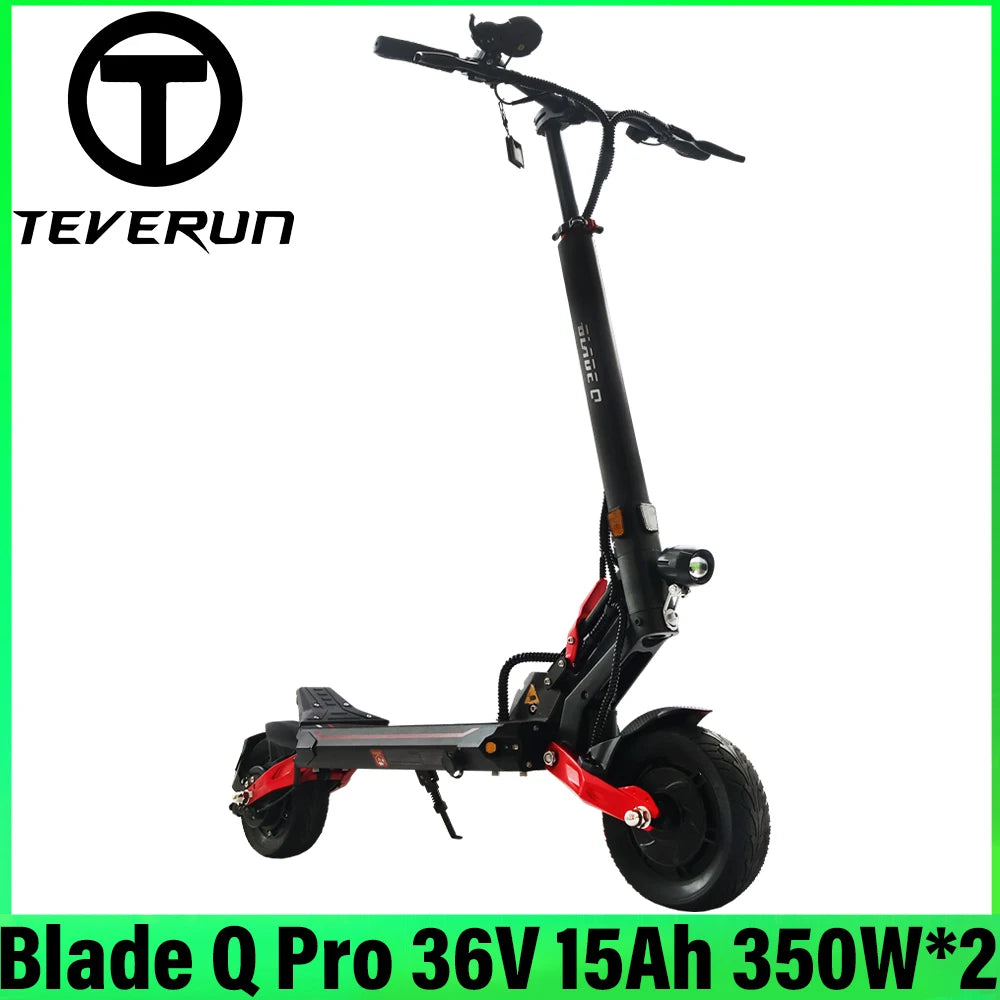 Official TEVERUN Blade Q Pro 36V 15Ah Battery 350W*2 Motor 8inch Solid Tire NFC Lock  Brake Drum brake Electric Scooter