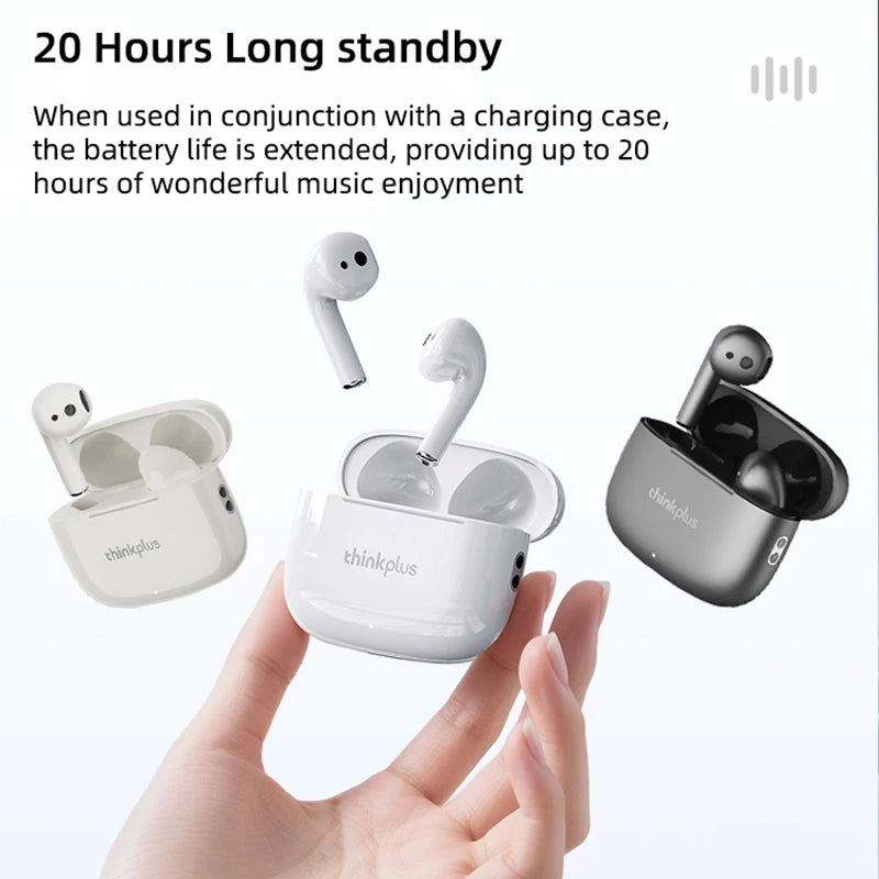 Lenovo LP30 Pro Headphones Wireless Bluetooth 5.4 Earphones TWS Hifi Sound Earbuds Gaming Sports Music Headset HD Call with Mic