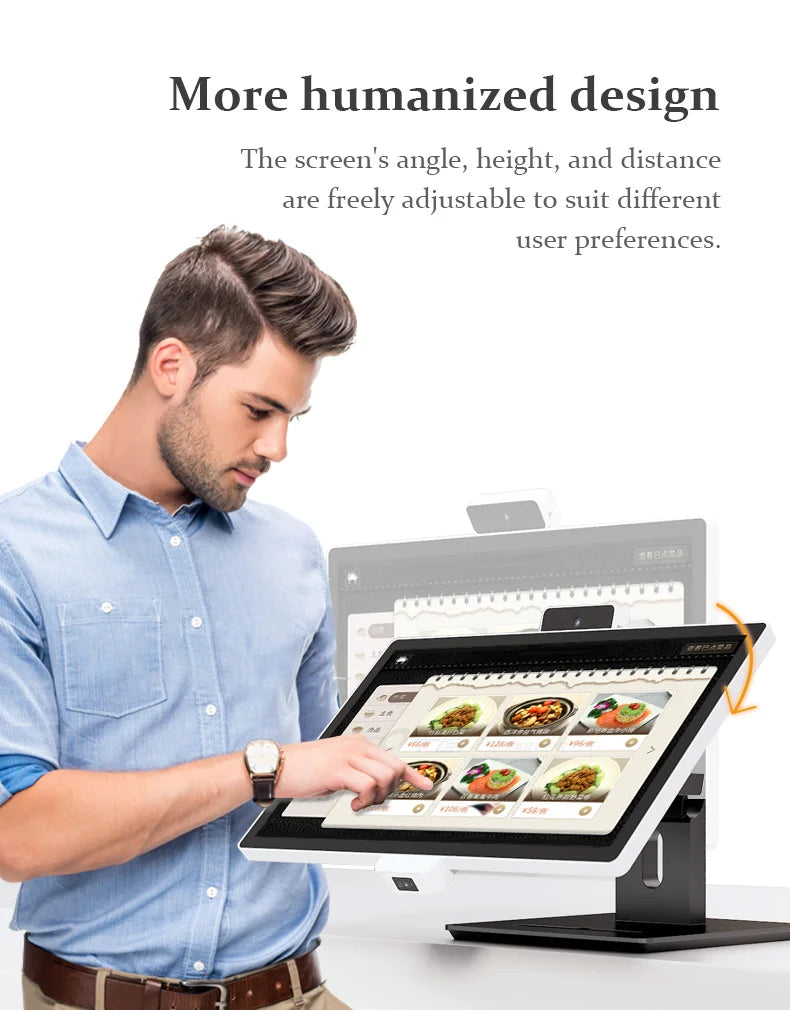 Wall Mounting Touch Screen Kiosk Floor Standing Query Machine Modern Payment Kiosk With Barcode Scanner