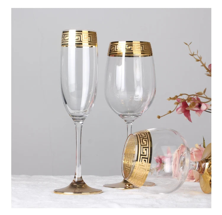 Phnom Penh European Glass Brandy Champagne Glasses Tall Wine Glasses Crystal Wine Glasses Table Household Glasses