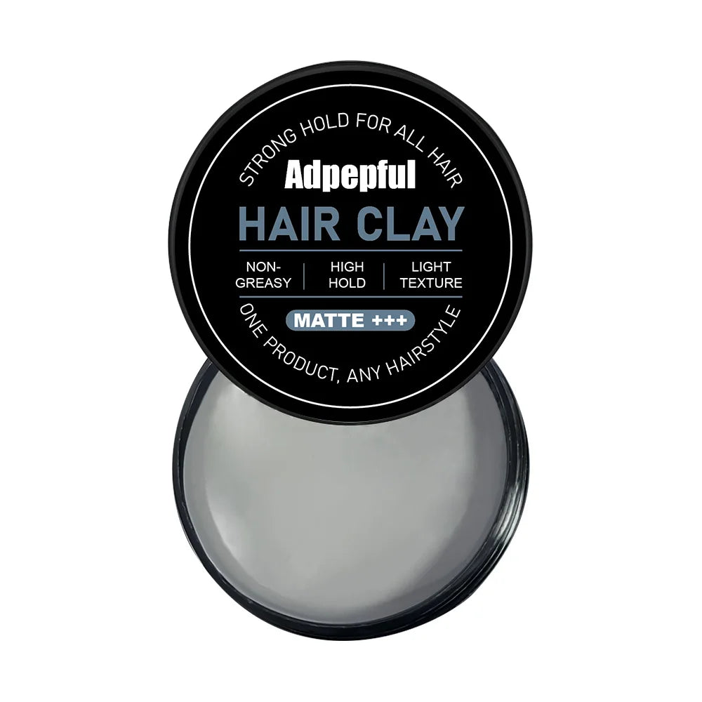 Adglamful Matte Styling Clay 120g Strong Hold Texturizing Non Greasy Low Shine Hair Mud for Modern Men Look