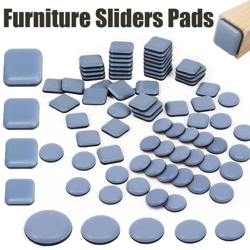 4~16pcs Feet Gliders Sliding Pads Home Furniture Sliders Furniture Gliders PTFE  Floor Mover Pads For  Household Hardware