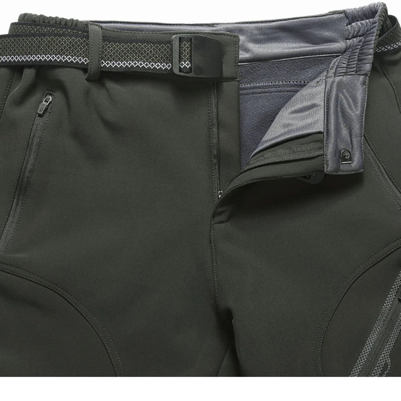 2026 Big Size Waterproof Pants Men Soft Shell Fleece Warm Trousers Male Outdoor Plus Large 9XL 4XL 8XL Work Winter Autumn Black