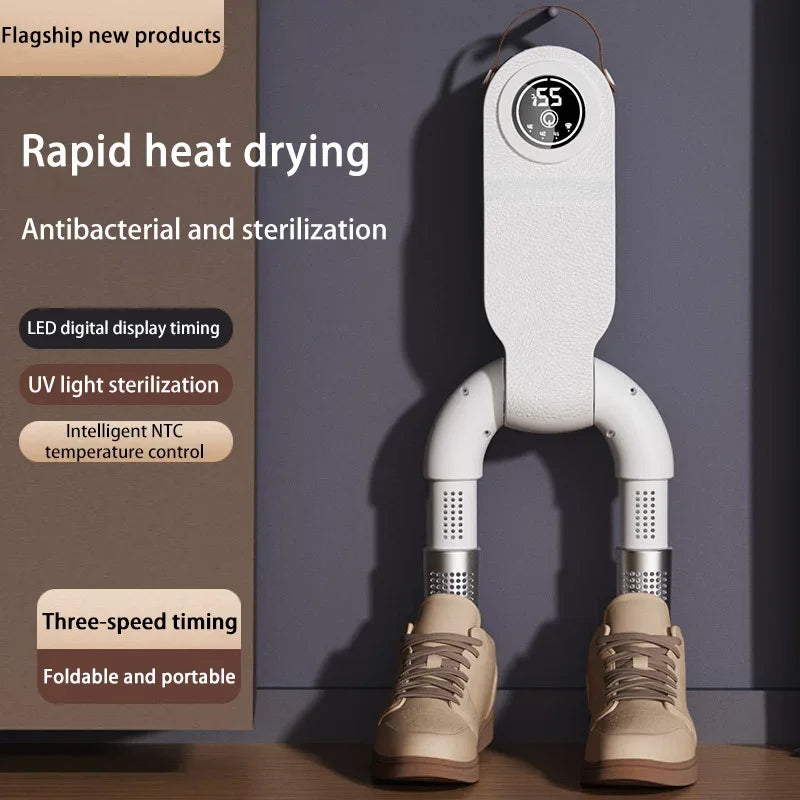 Intelligent Shoe Dryer Purple Light Deodorizing Portable Foldable Dryer Timer Autumn Winter Home Electric Foot Boot Dryer 2026