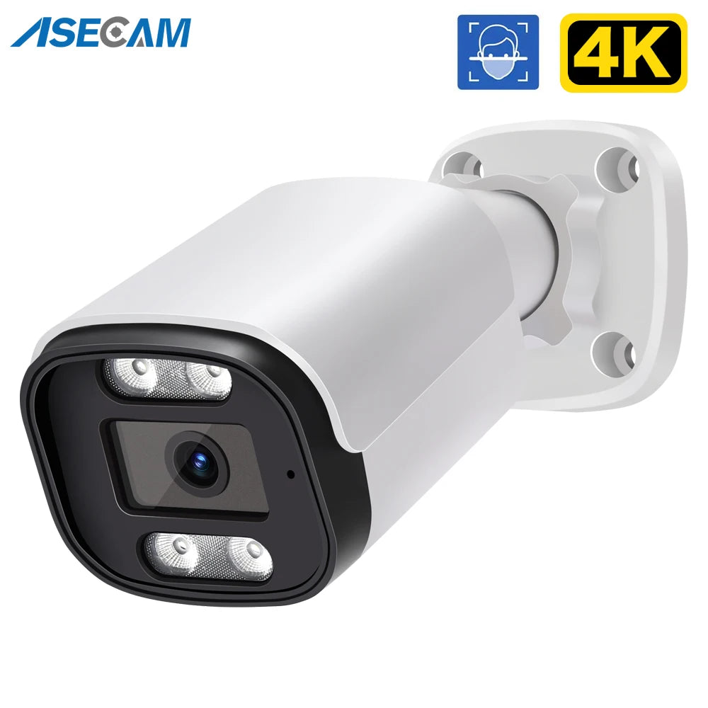 New 8MP 4K IP Camera Outdoor Ai Face Detection H.265 Onvif RTSP Color Night Vision POE Human Audio Security Camera Xmeye