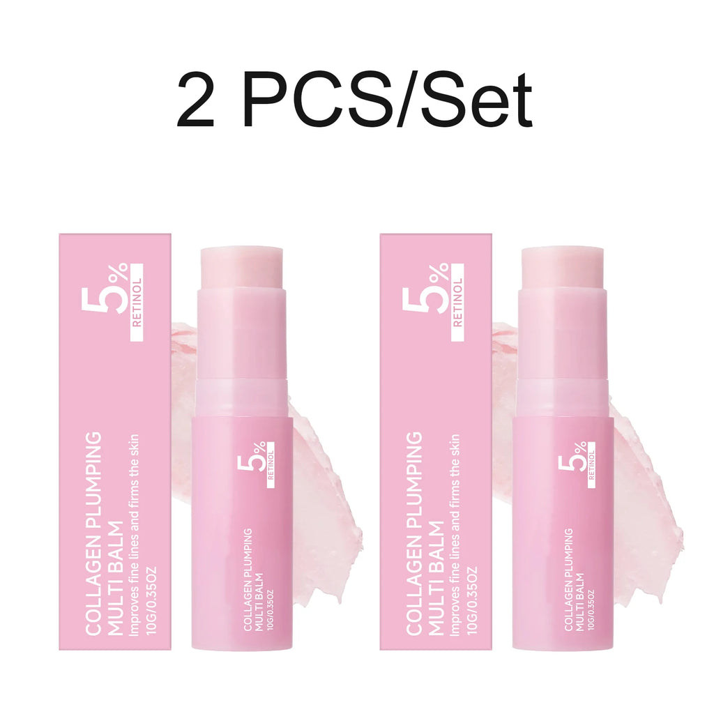 PDRN Pink Collagen Multi Balm Stick 5% Volume Stick Set Moisturizing Firming Fine Lines Brightening Portable Skincare Stick