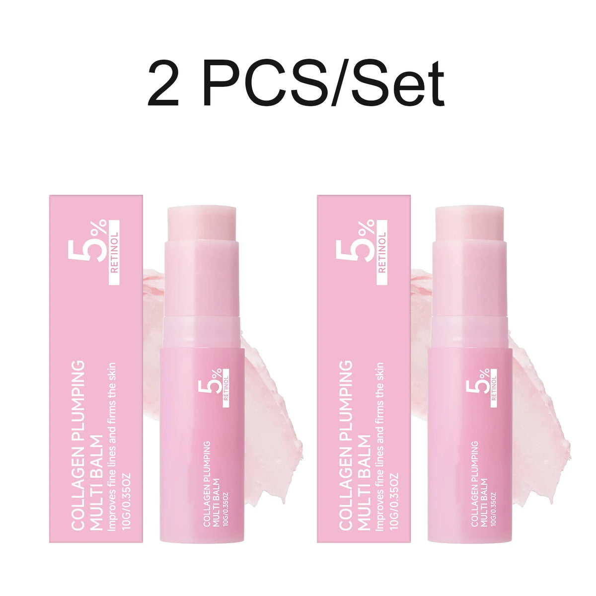 PDRN Pink Collagen Multi Balm Stick 5% Volume Stick Set Moisturizing Firming Fine Lines Brightening Portable Skincare Stick