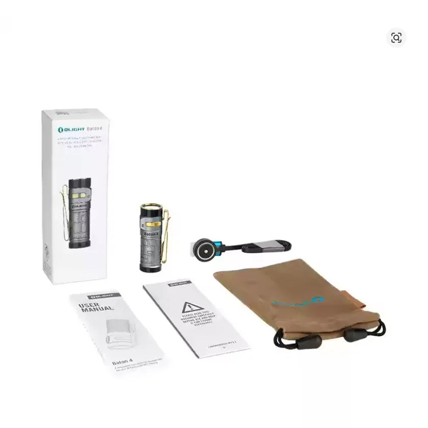 Olight Baton 4 USB Rechargeable 1300 Lumens Super Bright Portable Edc Flashlight For Outdoor Camping Hiking