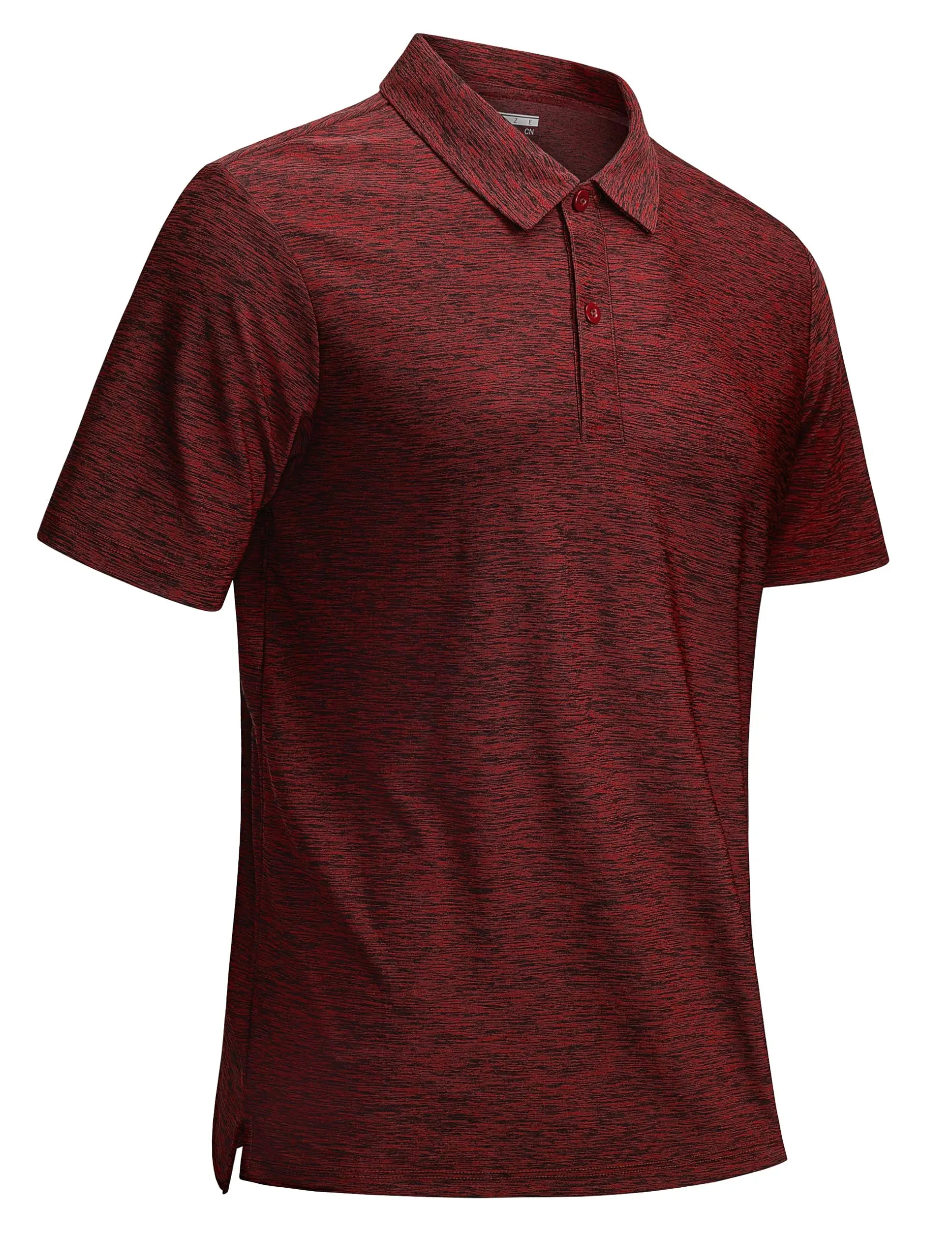TACVASEN Mens Summer Casual Polo Lightweight Dry Fit Golf Shirts Moisture Wicking Sports Polo Shirt Workout Tees Work Shirts