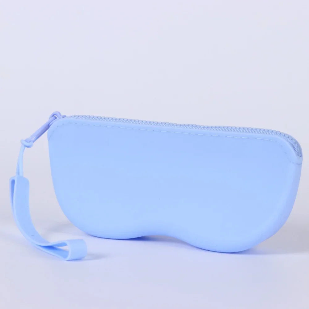 Soft Silicone Zipper Glasses Bag Storage Waterproof Bag Cosmetic Coin Bag for Women Girls Dustproof Glasses Box